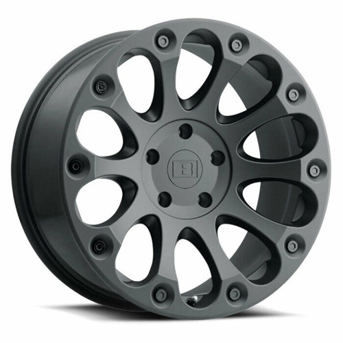 Set 4 Level 8 Impact 15x8 5x5 Matte Black Wheels 15" -24mm Rims