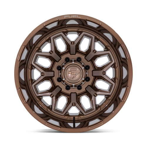 22" Fuel D876 Flux Dually Platinum Bronze 22x8.25 Wheel 8x6.5 -227mm Rear Rim