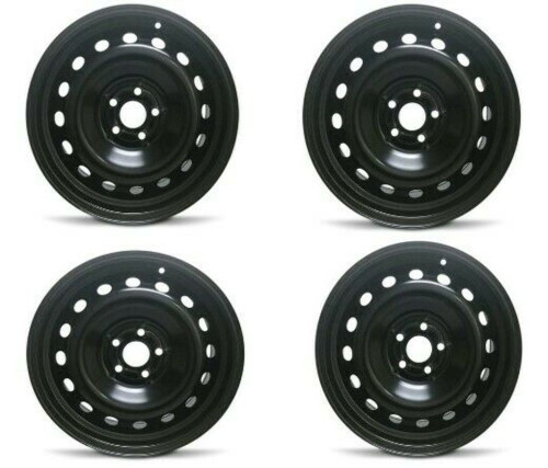 Set 4 16" Road Ready Black 16x6.5 5x100 Fits 1995-2005 Volkswagen Jetta Steel Rims