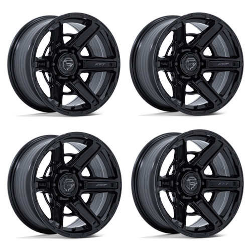 Set 4 20" Fuel FC892 Gambit Gloss Black 20x9 Wheels 6x5.5 1mm Offroad Truck Rims