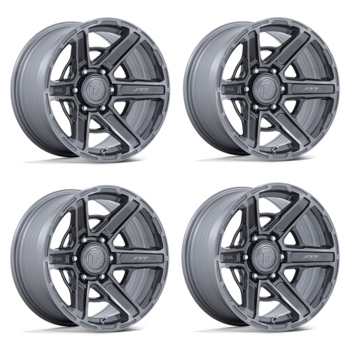 Set 4 20" Fuel FC892 Gambit Platinum 20x10 Wheels 6x135 -18mm Truck SUV Rims