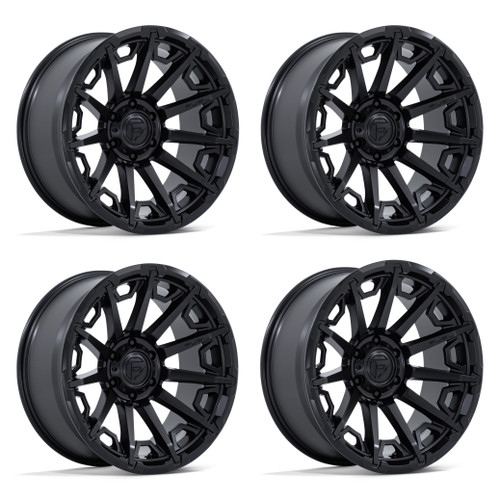 Set 4 20" Fuel FC900 Grip Blackout 20x10 Wheels 5x5 -18mm Offroad For Jeep Rims