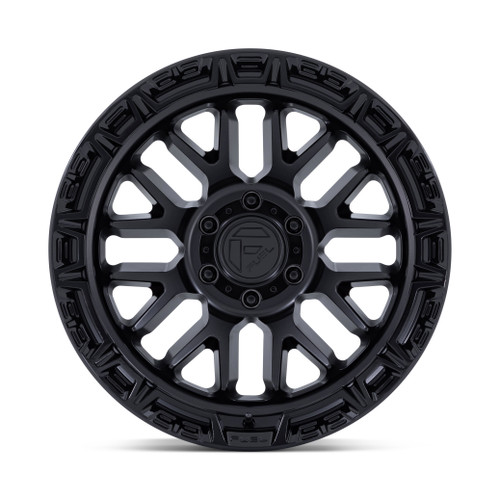 17" Fuel FC890 Rail Matte Black Gloss Black Lip 17x9 Wheel 6x5.5 1mm Truck Rim