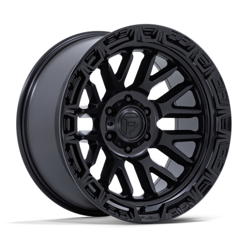 Set 4 20" Fuel FC890 Rail Matte Black Gloss Black Lip 20x10 Wheels 6x5.5 -18mm