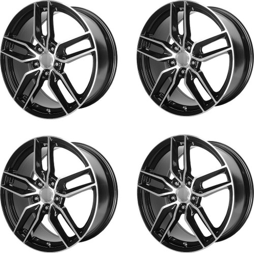 Set 4 Performance Replicas PR160 20x10 5x4.75 Black Machined Wheels 20" 79mm