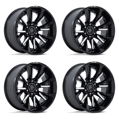 Set 4 20" Fuel FC895 Tantrum Gloss Black Milled 20x9 Wheels 6x135 1mm Truck Rims