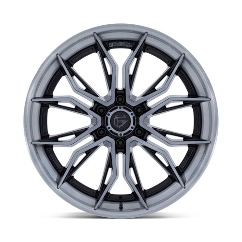 20" Fuel FC404 Mutiny Gloss Black Brushed Dark Tint 20x10 Wheel 6x5.5 -18mm Rim