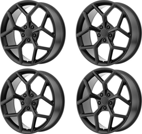 Set 4 Performance Replicas PR126 20x9 5x120 Matte Black Wheels 20" 30mm Rims