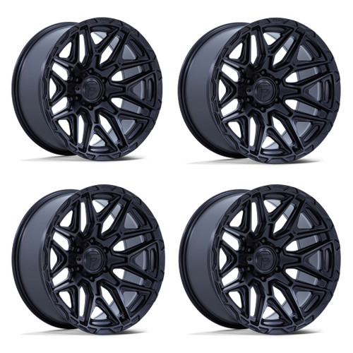 Set 4 20" Fuel FC885 Injector Matte Black 20x9 Wheels 6x135 20mm Offroad Rims