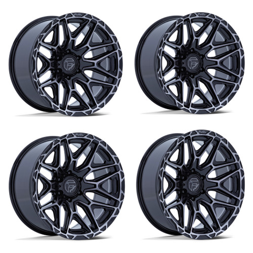 Set 4 20" Fuel FC885 Injector Gloss Black Machined FC DDT 20x9 8x6.5 1mm Wheels