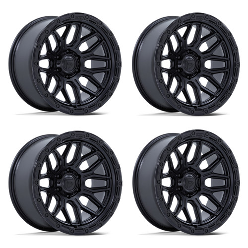 Set 4 20" Fuel FC881 Surge Matte Black Gloss Black Lip 20x10 Wheels 8x180 -18mm