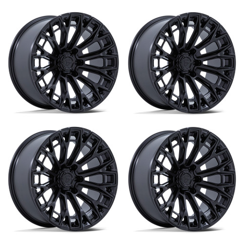 Set 4 17" Fuel 1PC FC882 Trax Matte Black 17x9 Wheels 6x5.5 1mm Offroad SUV Rims