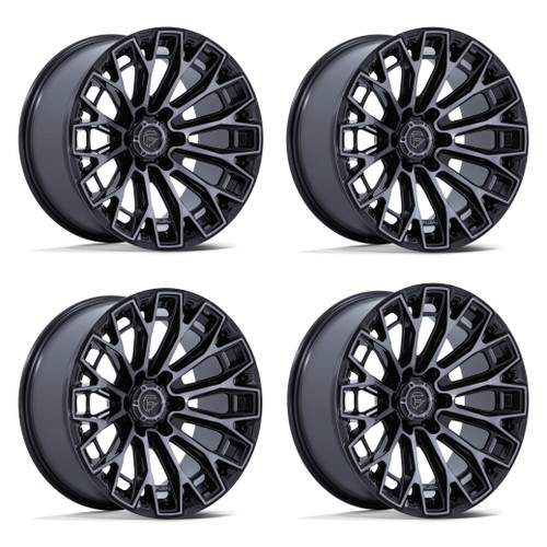 Set 4 20" Fuel FC882 Trax Gloss Black Machined Face 20x10 Wheels 8x180 -18mm Rim