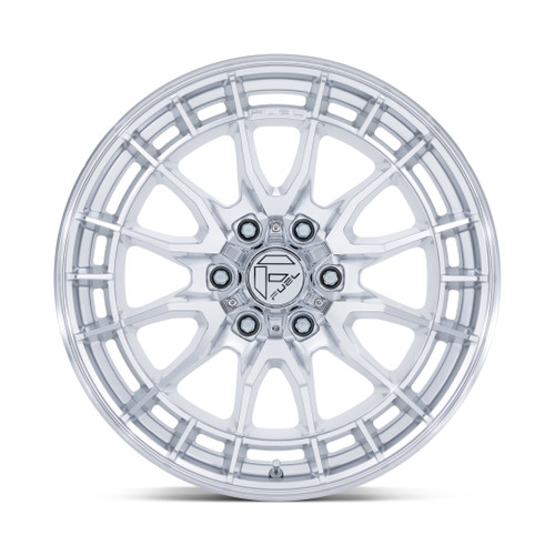 20" Fuel FC888 Revolt Hyper Silver Machined Face 20x10 Wheel 6x135 -18mm SUV Rim