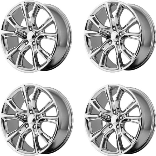 Set 4 20" Performance Replicas PR137 20x9 5x5 34mm Wheels Chrome Replica Rims