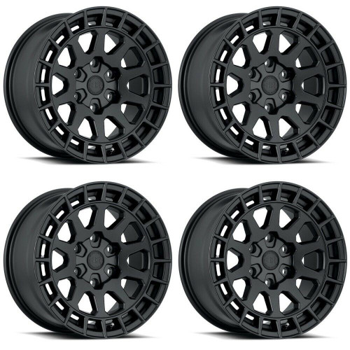 Set 4 Black Rhino Boxer 15x7 5x100 Gun Black Wheels 15" 15mm Rims