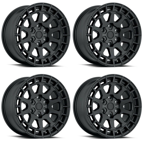 Set 4 Black Rhino Boxer 15x7 5x100 Gun Black Wheels 15" 15mm Rims