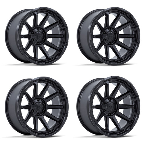 Set 4 18" Fuel FC887 Circuit Matte Black 18x9 Wheels 5x5 20mm For Jeep Rims