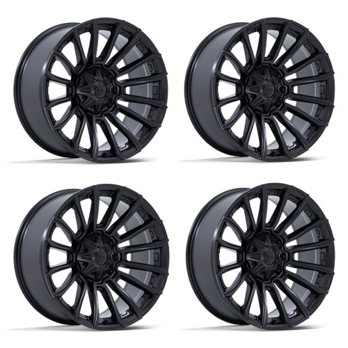 Set 4 22" Fuel FC889 Blade Matte Black 22x9 Wheels 8x180 20mm Truck Rims