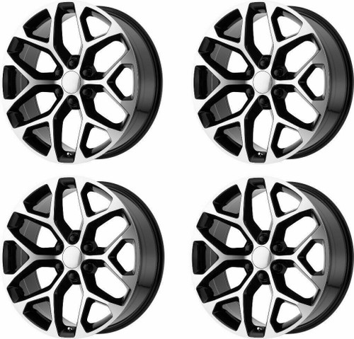 Set 4 Performance Replicas PR176 26x10 6x5.5 Black Machined Wheels 26" 24mm