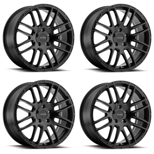 Set 4 Petrol P6A 17x7.5 5x112 Matte Black Wheels 17" 40mm Rims