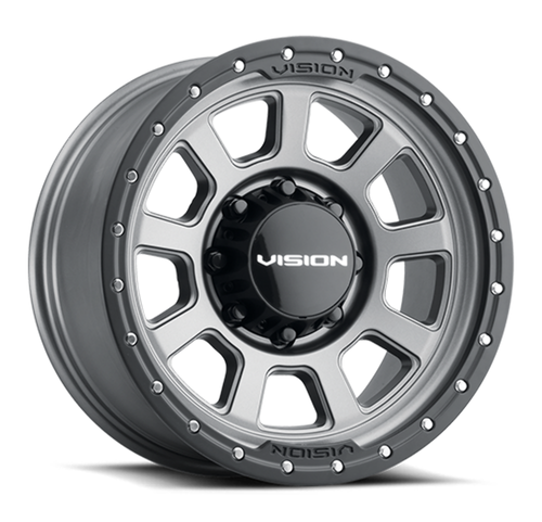 18" Vision 350 Ojos   Satin Grey 18x9 Wheel 8x6.5 (8x165.1) 12mm Rim