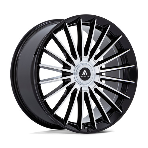Set 4 22" Asanti Black AB048 Viceroy Black Machined Face 22x9 5x112 5x120 27mm