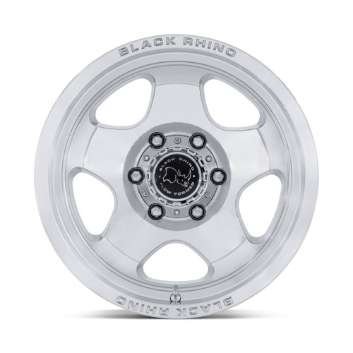 17" Black Rhino Hard Alloys BR031 Sol Gloss Silver Machined Face 17x8 Wheel 5x4.5 20mm Rim