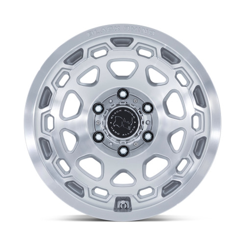 17" Black Rhino Hard Alloys BR026 Congo Silver Machined Face 17x8.5 5x5 0mm Rim