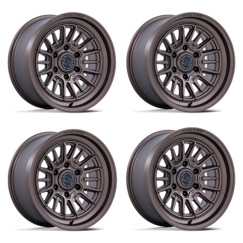 Set 4 17" Black Rhino BR030 Taleo Burnt Bronze Wheels 17x8.5 6x5.5 -10mm Rims