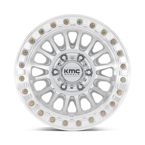 17" KMC KM239 Impact Beadlock Machined 17x9 Wheel 6x5.5 -12mm KM239DX17906012N