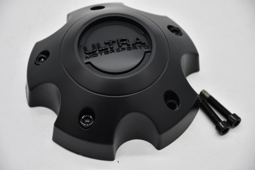 Ultra Wheels satin black replacement center cap, SKU A89-9755SBB-CAP, 5-inch cap for compatible Ultra wheel applications.