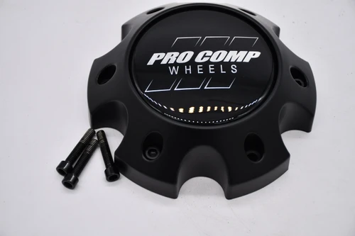 Pro Comp Wheels black 6-lug wheel center cap, part number 513965502, 5.75-inch replacement cap