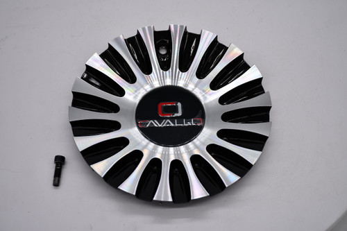 Cavallo Black Machined Wheel Center Cap Hub Cap C273L175A-MB 7" CLV-34 20-26"