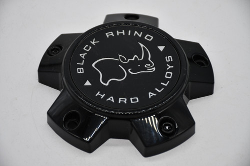 Black Rhino Gloss Black Wheel Center Cap Hub Cap 1234S02+MB-429 5.25" 5 Lug