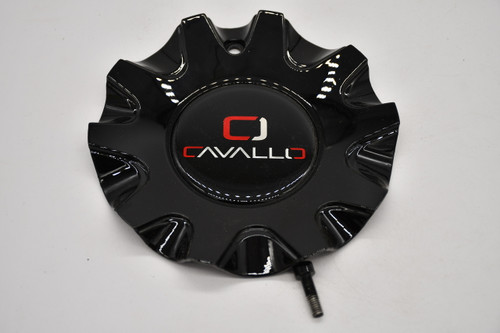 Cavallo Gloss Black Wheel Center Cap Hub Cap CAP0257D 6.25" Fits CLV-46 18, 20, 22x8.5