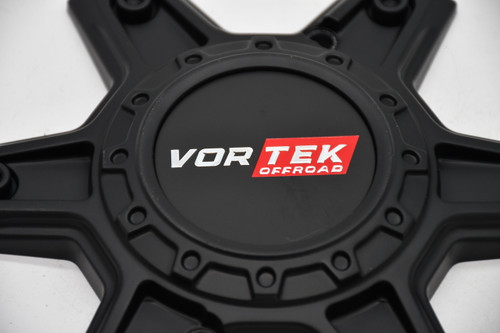 Vortek Matte Black Wheel Center Cap M805L175-6H24 7" 6 Lug VRT-601 VRT-606 VRT-607 VRT-608