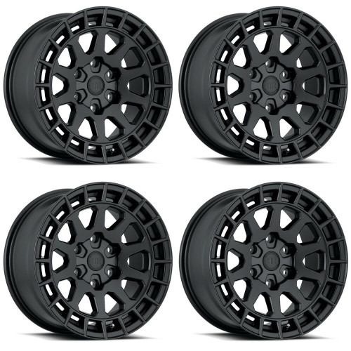 Set 4 Black Rhino Boxer 17x8 5x4.25 Gun Black Wheels 17" 40mm Rims
