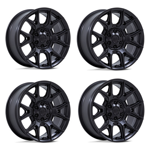 Set 4 17" Moto Metal MO813 Mason Matte Black 17x8.5 Wheels 6x135 6x5.5 12mm Rims