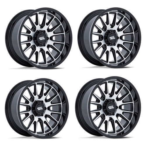 Set 4 20" Moto Metal MO814 Tekton Gloss Black Machined 20x10 6x135 -18mm Wheels