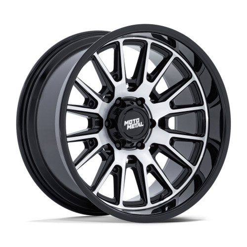 Set 4 20" Moto Metal MO814 Tekton Gloss Black Machined Face 20x9 6x135 1mm Rims