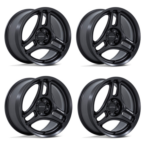 Set 4 18" Motegi MR161 Kojin Matte Black 18x8.5 Wheels 5x100 35mm Racing Rims