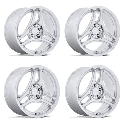 Set 4 18" Motegi MR161 Kojin Polished 18x8.5 Wheels 5x4.5 35mm Rims