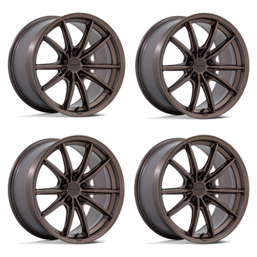 Set 4 18" Motegi MR162 Zentoku Burnt Bronze 18x8.5 Wheels 5x100 35mm Rims