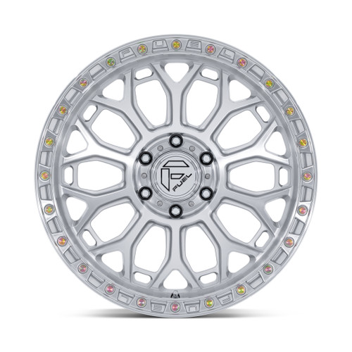 17" Fuel FX901 Talon Gloss Silver Machined Face 17x9 Wheel 6x135 1mm Truck Rim