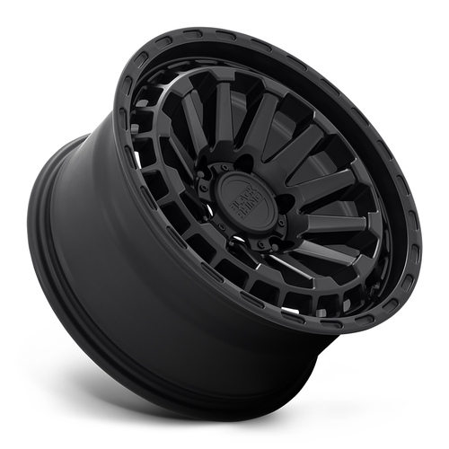 Set 4 Black Rhino Raid 17x8.5 5x5 Matte Black Wheels 17" 0mm For Jeep Truck Rims