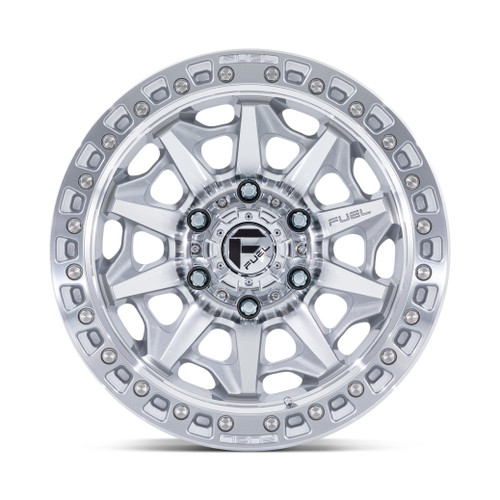 20" Fuel D883 Covert Silver Machined Face 20x9 Wheel 6x5.5 1mm D88320908450