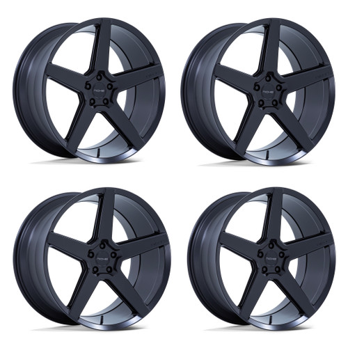 Set 4 22" Niche NC283 Modena Matte Black 22x9 Wheels 5x4.5 35mm 1PC Rims