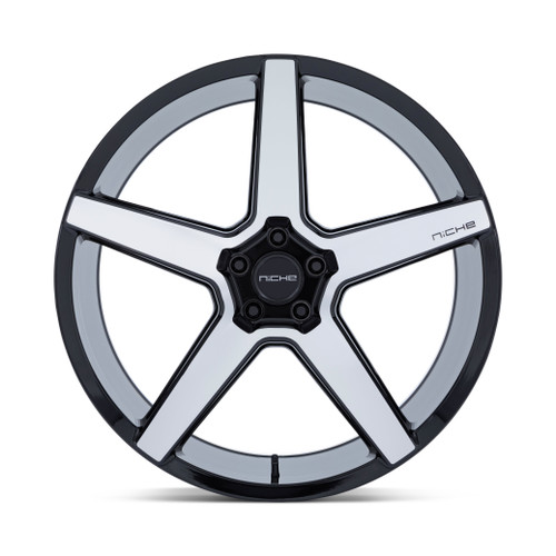 22" Niche NC283 Modena Gloss Black Machined Face 22x9 Wheel 5x120 27mm Rim