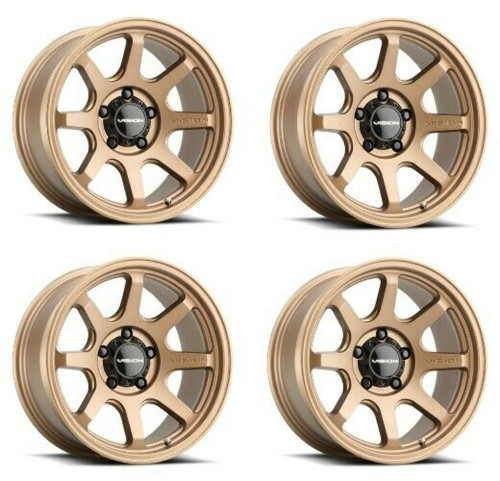 Set 4 16" Vision Off-Road 351 Flow Bronze Wheels 16x8 5x5.5 Truck Rims 0mm Set 4 16" Vision Off-Road 351 Flow Bronze Wheels 16x8 5x5.5 Truck Rims 0mm